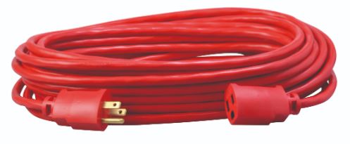 CORD EXTENSION 50' 14/3 125V RED - Cords